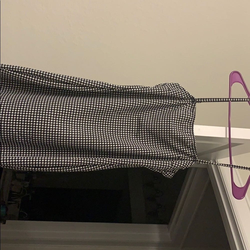 Black and white mid thigh dress